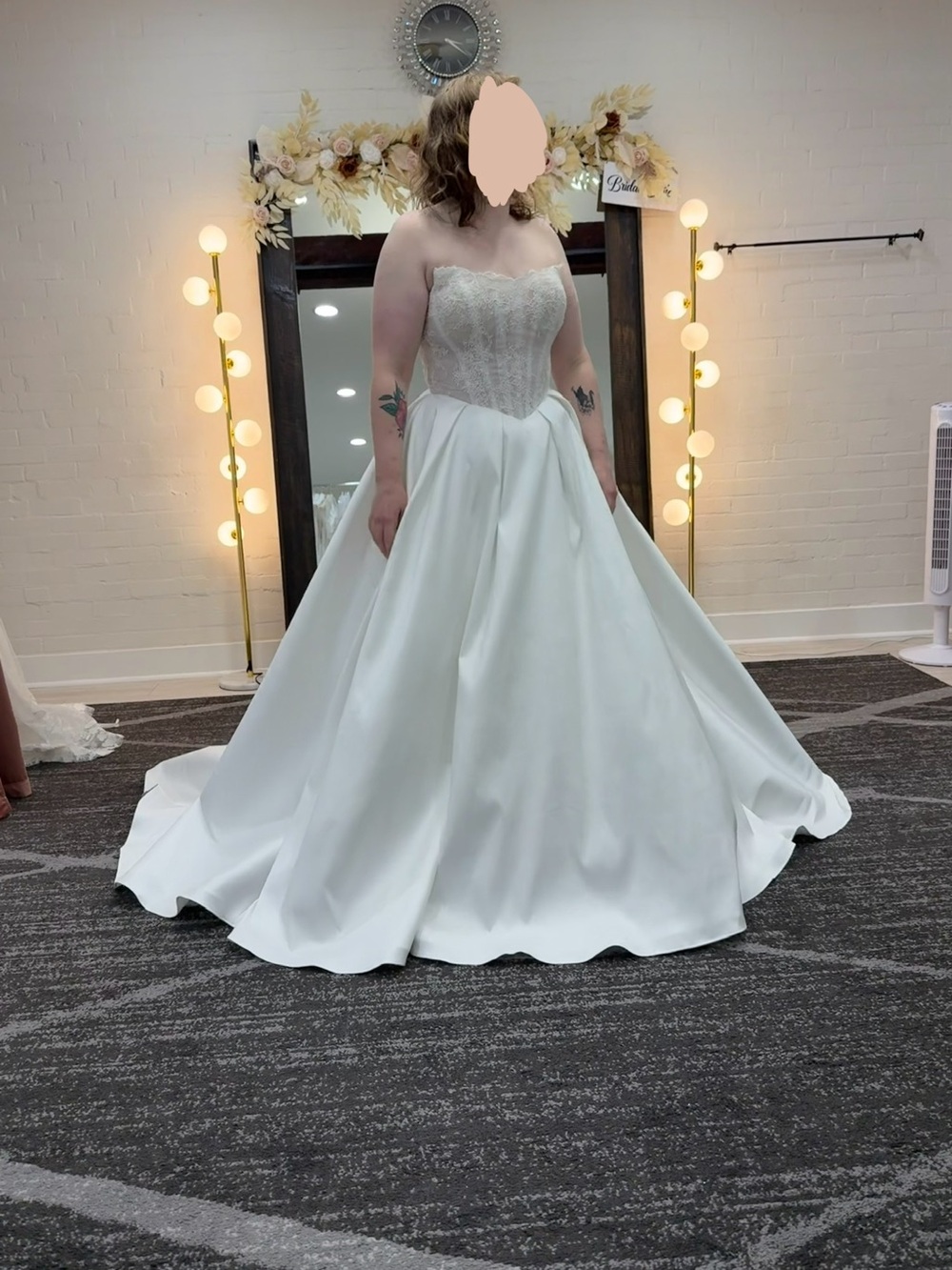 Texas Bridal 5613 Jessica: Strapless White Ball-Gown Wedding Dress with POCKETS